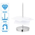 thumbnail image 2 of KAKOWELY Desk Straight Rod 3 Pcs Desk Check Spindle Holder Metal Bill Holder with Round Base and Thick Spindle Rod for Restaurant Kitchen Office Hotel (Silver), 2 of 4
