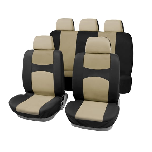 Unique Bargains 9pcs Universal Fit Full Set Car Seat Cover Kit Flat Cloth Fabric Seat Protector Pad for Most Car Truck SUV