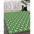thumbnail image 3 of Ahgly Tapis Rectangulaire Lavable en Machine Intérieur Transitionnel Vert Armée, 6 Pieds x 9 Pieds, 3 of 7