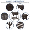 thumbnail image 3 of Jeco Table d'Appoint de Patio en Osier, Couleur Espresso, 3 of 7