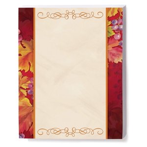 Paperdirect Autumns Vineyard Feuilles Automne Action de grâce Thème Papeterie Papeterie, Frontier Paper, En-tête 8.5 x 11, 25 feuilles, Elégant papier à écrire premium, papier d'impression décoratif