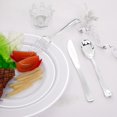 thumbnail image 3 of I00000 30 Pack Pre Rolled Napkins with Silver Plastic Cutlery Set, Premium Disposable Silverware, Includes: 30 Forks, 30, 3 of 6