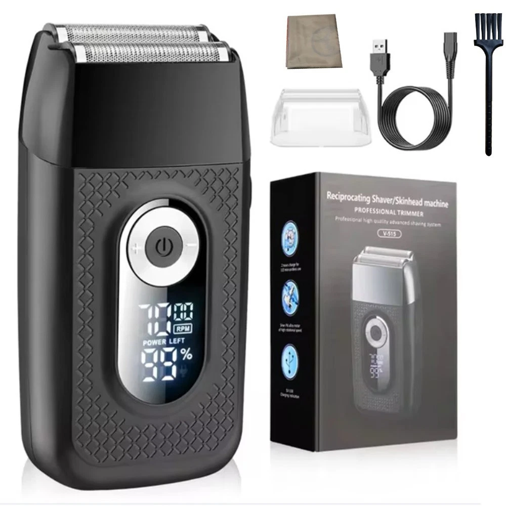 LCD Foil Shaver Electric Cordless Shaver for Men Wet/Dry Razor Rechargeable USB