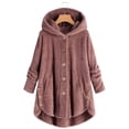 thumbnail image 2 of LSLJS Womens Oversized Hoodies Sweatshirts Fuzzy Fleece Pullover Outerwear Loose Cardigan Wool Coat Winter Jacket, 2 of 7