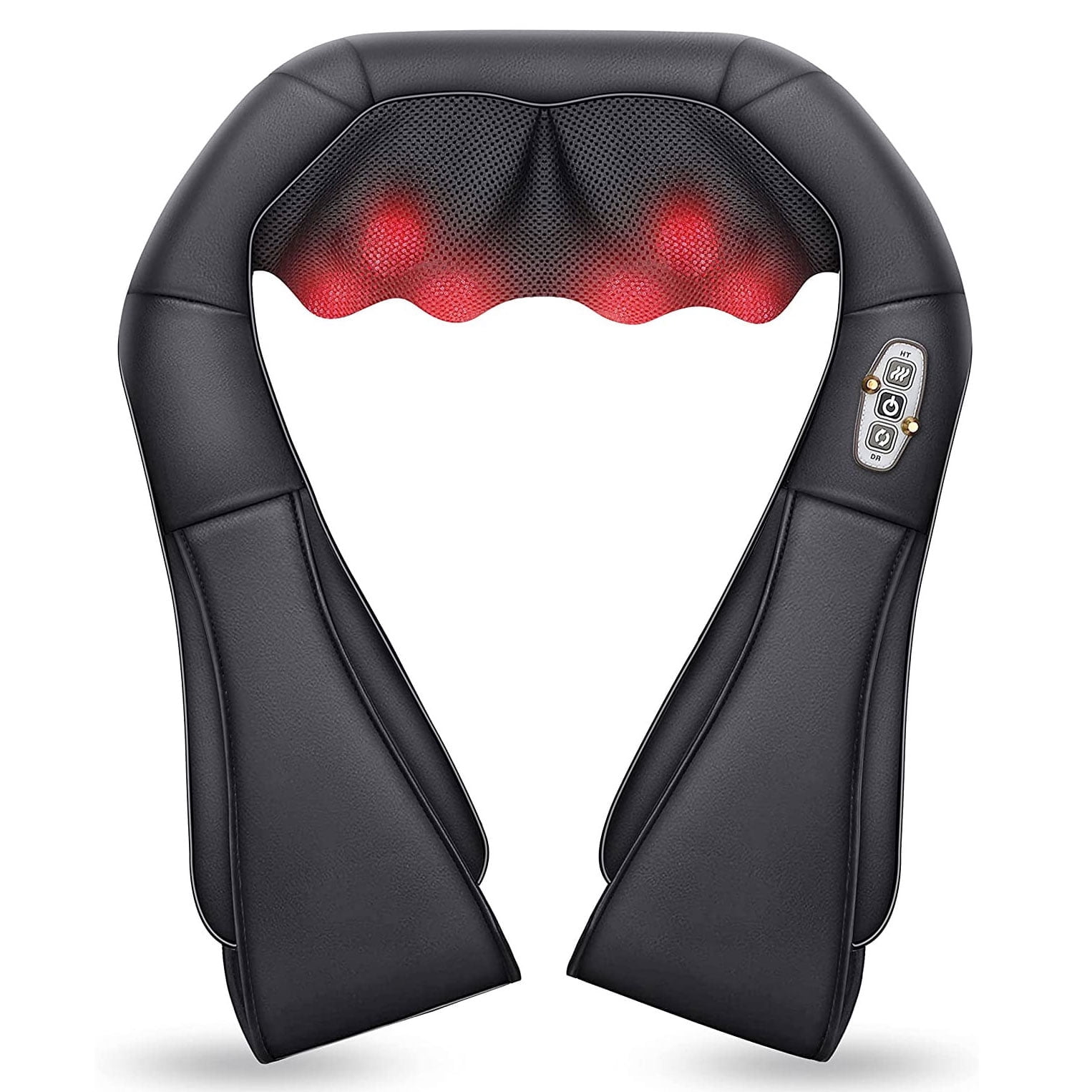 Comfier Shiatsu Shoulder & Neck Massager with Heat, 4D Deep Kneading Back Massager Gifts for Men/Women