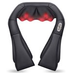 Comfier Shiatsu Shoulder & Neck Massager with Heat, 4D Deep Kneading Back Massager Gifts for Men/Women