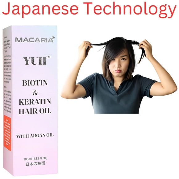 YUII Biotin & Keratin hair oil for hair regrowth for women | keratin oil contition | keratin oil or hair straightening | Keratin oil anti breakage
