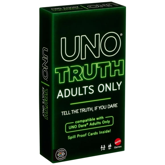 UNO Truth Adults Only jeu de cartes pour adultes, jeu de voyage, dortoir, camping et soirées