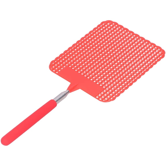 Extendable Plastic Flyswatter, Durable Adjustable Retractable Telescopic Fly Swatter  For Home For Office For Camping For Fishing Red