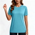 thumbnail image 4 of Neewe Women's Rash Guard UPF 50+ Ruched Swim Shirt Round Neck Short Sleeve Performance Top S-XXL, 4 of 8