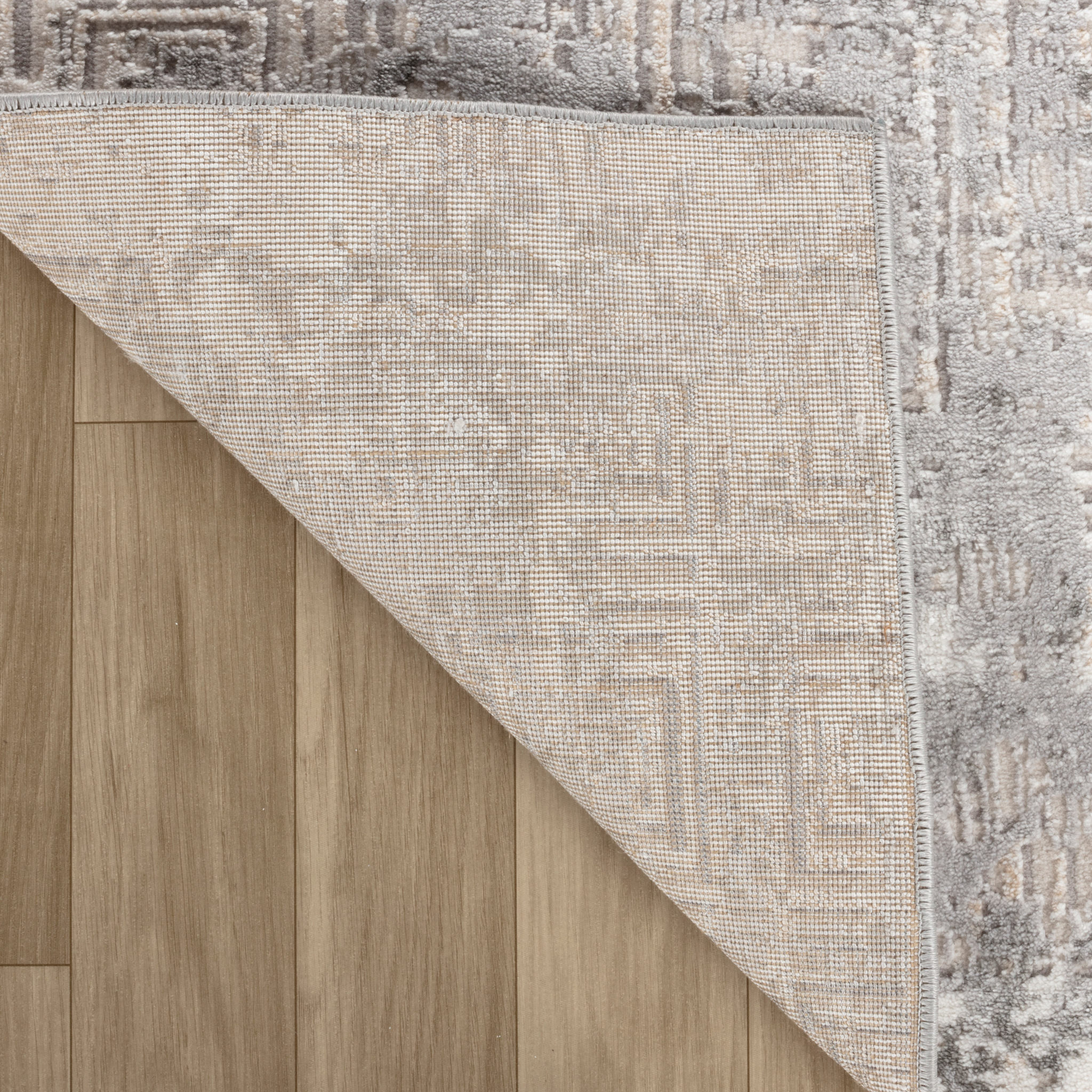 Tapis d'interieur scandinave Atlas Rug Branch, gris beige, effet vieilli - Salon, chambre, salle a manger et cuisine