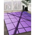thumbnail image 3 of Ahgly Tapis Rectangulaire Lavable en Machine Intérieur Transitionnel Violet Améthyste Violet, 7 Pieds x 9 Pieds, 3 of 7