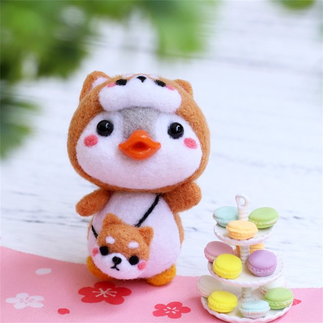 Pisexur Cute Penguin Pattern Handmade DIY Poke Wool Felts Material Production Package, Christmas Gifts for Kids