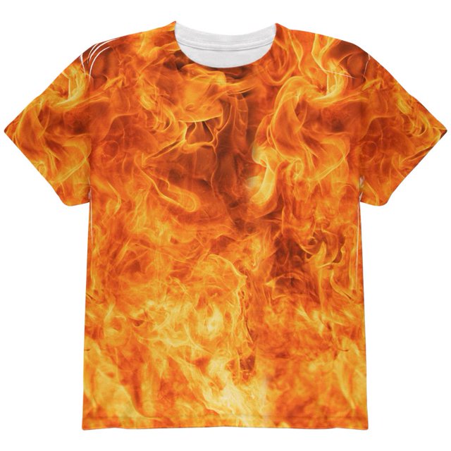 Costume de Flammes et Feu Halloween Partout T-Shirt Jeunesse