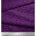 thumbnail image 2 of Soimoi Purple Poly Georgette Fabric Leaves & Filigree Damask Decor Fabric Printed Yard 52 Inch Wide, 2 of 3