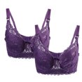 thumbnail image 1 of INSPIRE CHIC Women's Plus Size Full Coverage Padded Floral Underwired Bra, 1 of 6
