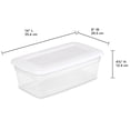 thumbnail image 2 of Sterilite 5.7 L Storage Box, Clear Plastic Storage Bin with Snap-on Lid, White, 2 of 5