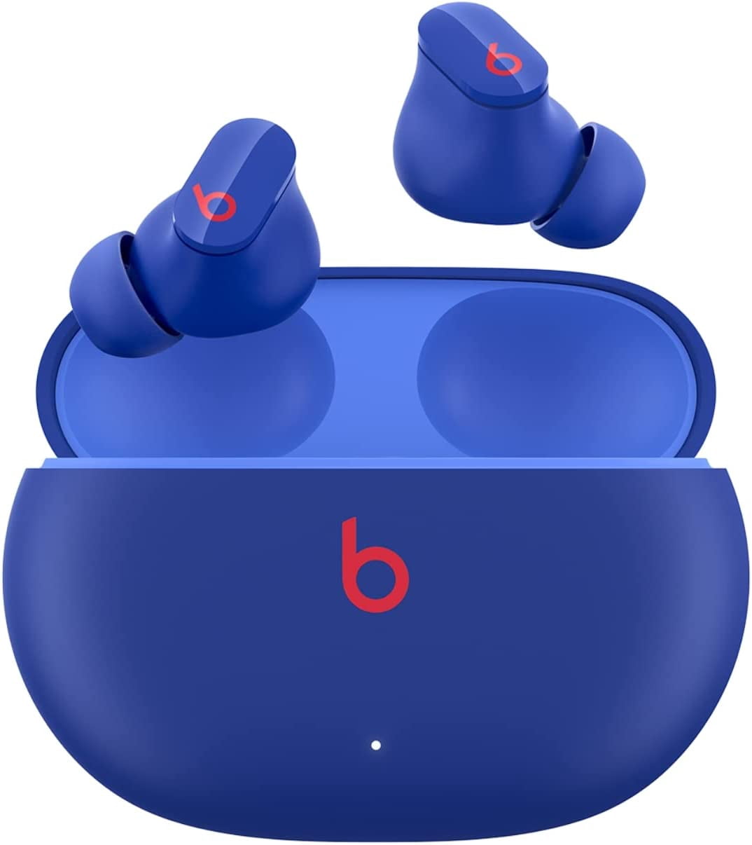 Restored Beats Studio Buds True Wireless Noise Cancelling Earbuds - Class 1 Bluetooth, 8 Hours of Listening Time, Sweat Resistant, Built-In Microphone - (Ocean Blue)
