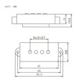 thumbnail image 5 of lionlar Electric Bass Open Humbucker Pickups Bridge Neck for 4-String Bass White, 5 of 5