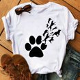 thumbnail image 2 of CEHVOM T-Shirts Imprimés pour Femmes Grande Taille Col Rond Imprimé Chat Manches Courtes Tee Graphique Hauts, 2 of 4