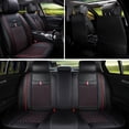 thumbnail image 3 of Maidao Car Seat Covers Leather Full Set for SEAT for Exeo 2008-2013 5 Seats Compatible Airbag Leather Waterproof Front Rear Cushion Protector Full Set Black and Red, 3 of 6