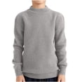 thumbnail image 1 of Posijego 4-18 Years Girls Boys Sweaters Crew Neck Solid Color Long Sleeve Knit Pullover Tops Fall Winter Clothes, 1 of 6