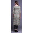 thumbnail image 3 of Bimba Kurtis Droits Imprimés pour Femmes Kurta à Manches 3/4 Tunique d'Été Robe, 3 of 6