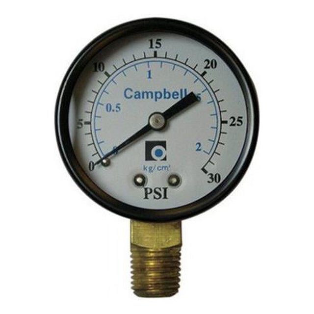 Campbell PG3-NL Manomètre de Pression 0-30 PSI 0,25 Po