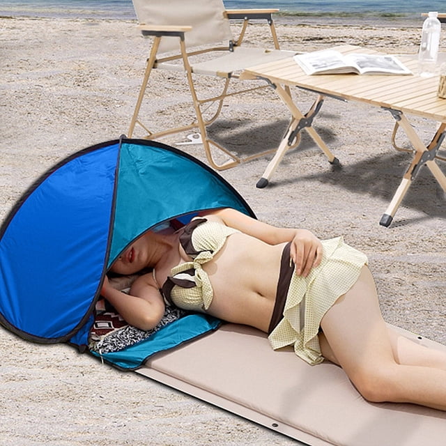 LSLJS Tente de Tête de Plage, Ombrage de Plage à Ouverture Rapide Automatique et Tente de Tête avec Protection Sun, Tente de Camping
