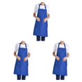 thumbnail image 2 of Transemion 12pcs Woman Apron With Pockets Efficient And Stylish Cooking Companion Adjustable Half-length Adult Apron Polyester blue 3Set, 2 of 6