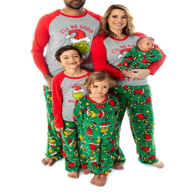 Christmas Family Matching Pajamas Set Printed Tops Pants Sleepwear Homewear
