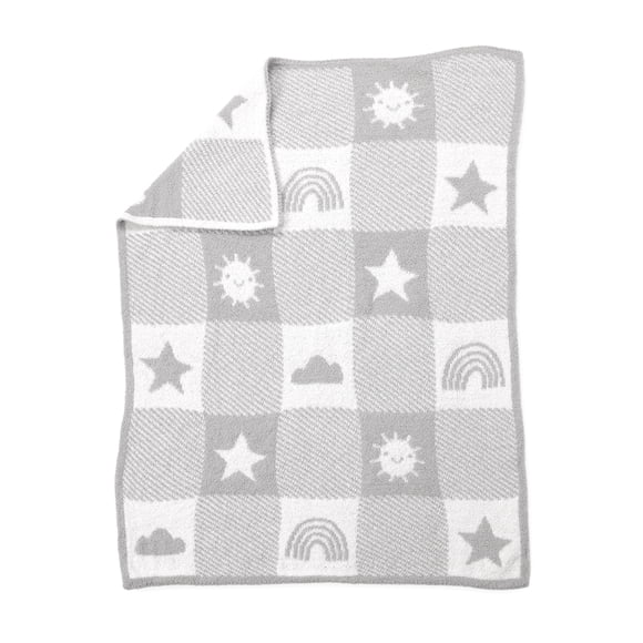 George Baby Grey Chenille Baby Blanket 30" x 40"
