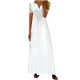 thumbnail image 1 of Birdeem Robe Décontractée pour Femme à Col en V, Manches Courtes, Taille à Boutons, Unie, Ample, 1 of 1
