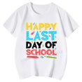 thumbnail image 4 of LUOGENLI T-Shirt pour Filles T-Shirt Imprimé à Col Rond à Manches Courtes pour Garçons et Filles Maxi Chemises pour Filles 2025 Resort Blanc 12-13 Ans, 4 of 4