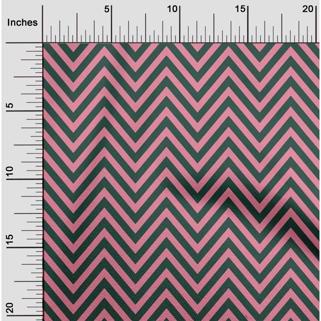 oneOone Cotton Cambric Fabric Chevron Geometric Print Fabric BTY 56 Inch Wide