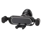 Support de téléphone d'évent de voiture, Black Gravity Support de téléphones de voiture Verrouillage automatique stable pour la plupart des téléphones