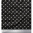 thumbnail image 1 of Soimoi Poly Georgette Fabric Check & Geometric Print Fabric by The Yard 52 Inch Wide, 1 of 5