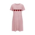 thumbnail image 5 of Jupe de Pyjama pour Mariée Nuisette pour Femme à Manches Courtes Vêtement de Nuit Confortable Chemises de Nuit Imprimées Col Ras du Cou T-Shirt de Nuit Robe de Sommeil Douce Coupe Ample Robe de Pyjama TG, 5 of 5