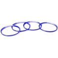 thumbnail image 3 of iJDMTOY (4) Bouchon de Centre de Roue en Aluminium Bleu Anodisé Entourant les Garnitures de Décoration de Bague Compatibles avec BMW Tous 68 Mm, 3 of 5
