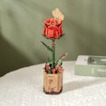 thumbnail image 1 of Rolife DIY Wooden Flower Red Rose TW042, 1 of 5