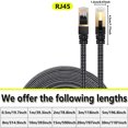 thumbnail image 2 of CAT8 Ethernet Cable 10m High Speed Nylon LAN Network Patch Cat8 Cable 40Gbps 2000Mhz SFTP LAN Wires RJ45 Black, 2 of 6