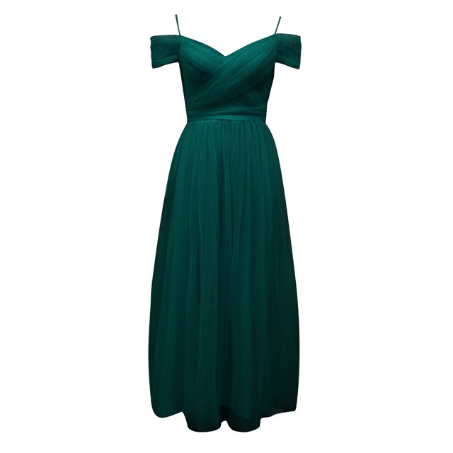 B91xZ Robes d'Été pour Femmes une Épaule Sans Manches Froncée Torsadée Robes Maxi Fluides, Vert TG