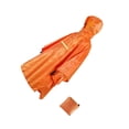 thumbnail image 2 of Transemion Adult Rain Poncho Waterproof Reusable With Adhesive Fastener Lightweight orange, 2 of 6