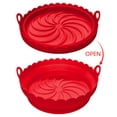 thumbnail image 3 of TIMIFIS Silicone Air Fryer Liner,Air Fryer Silicone Pot Set for Ninjas Dual Air Fryer,Reusable Air Fryer Silicone Baking Tray,Air Fryer Basket for Instant Air Fryer, 3 of 4