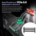 thumbnail image 3 of PCIe 5.0 X16 Extension Cable 128Gbps Gen 5 GPU Graphics Card Flexible Extender with Ultra Flexible Cable Technology, Double Grounding and Airflow Design, 3 of 7