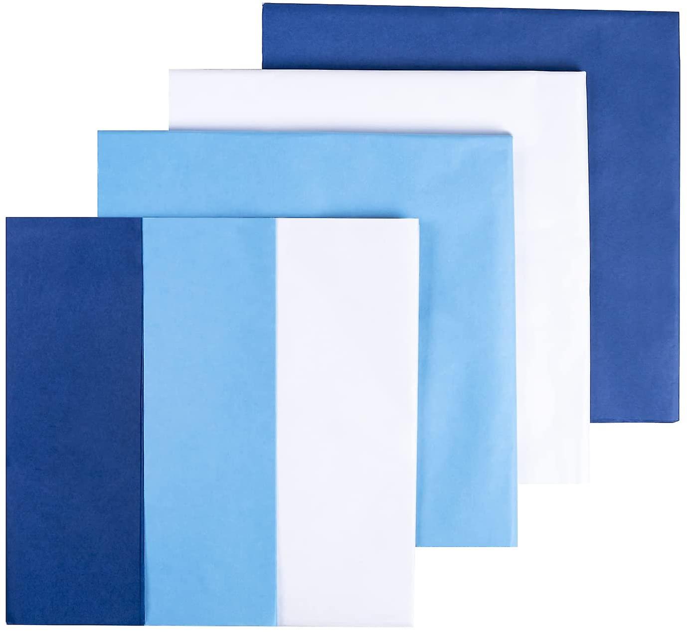 Wrapping Tissue Paper - 3 Color Tissue Paper Bulk For Wrap, Art Crafts, Diy, Pack Bags - 20 X 20 Inches - 120 Sheets - White, Blue, Light Blue