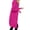 Hot Pink, variant on fartey Women Plus Size Fleece Lined Long Hoodies Sweatshirt Zip Up Outerwears with Pockets Solid Plus Size Coat