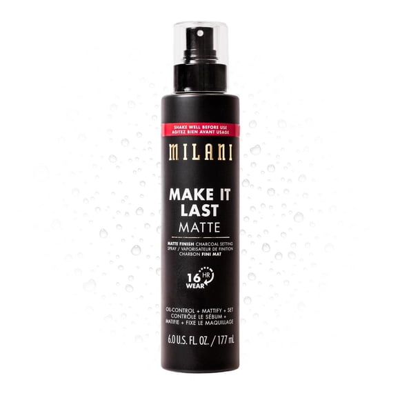 Milani - Tenue Prolongée Mat - Vaporisateur de Finition au Charbon Fini Mat Format Géant