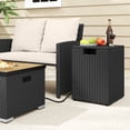 thumbnail image 4 of Costway Propane Tank Cover Table,16Inch Square PE Rattan Gas Tank Storage Box with Flip Lid Black, 4 of 10