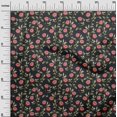 thumbnail image 3 of oneOone Tissu Popeline de Coton Rouge Floral Rétro Projets d'Artisanat Décor Tissu Imprimé au Mètre 42 Pouces de Large, 3 of 5